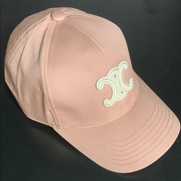 Celine | Accessories | Pink Baseball Cap With Logo | Poshmark display picture 3